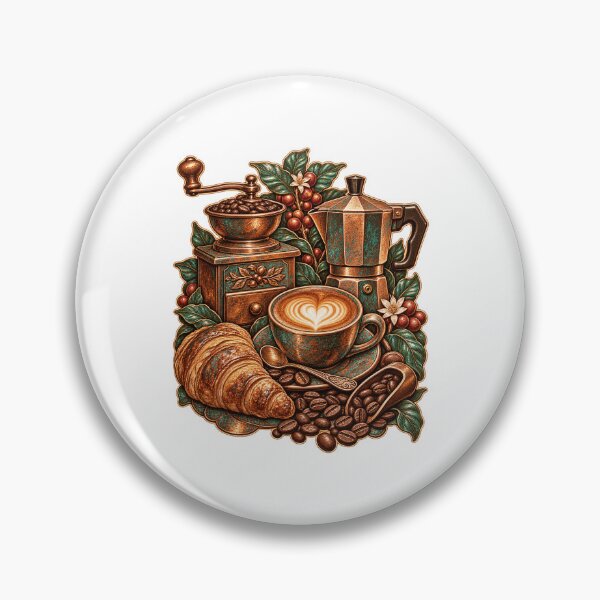 Item preview, Home Coffee Espresso Croissant Cafe Art designed and sold by TeNovaStudio.