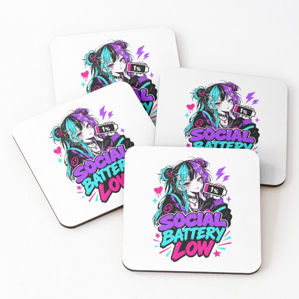 Item preview, Social Battery Low Manga Aesthetic designed and sold by RAS-77.