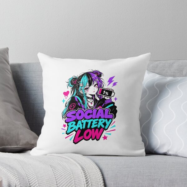 Item preview, Social Battery Low Manga Aesthetic designed and sold by RAS-77.