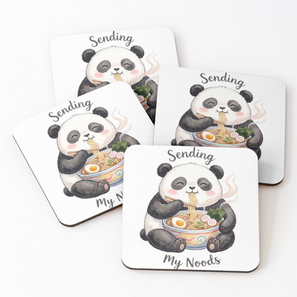 Item preview, Funny Panda Sending My Noods Watercolor Art designed and sold by Digitalphoto4u.