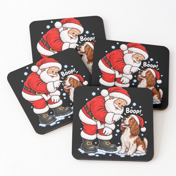 Item preview, Funny Welsh Springer Spaniel Dog Santa Boop Merry Chirstmas Mom Dad designed and sold by rafaeltto.