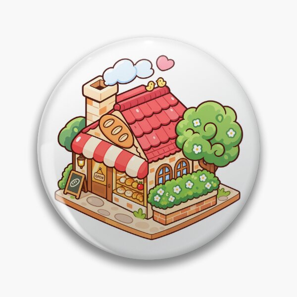 Item preview, Cute Kawaii Bakery Shop Cozy Cottagecore Bread Cafe Cartoon designed and sold by mumeaw.