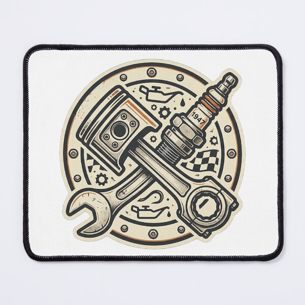 Item preview, Garage Grease Club – Vintage Motorcycle Mechanic Sticker designed and sold by Stylestickers55.