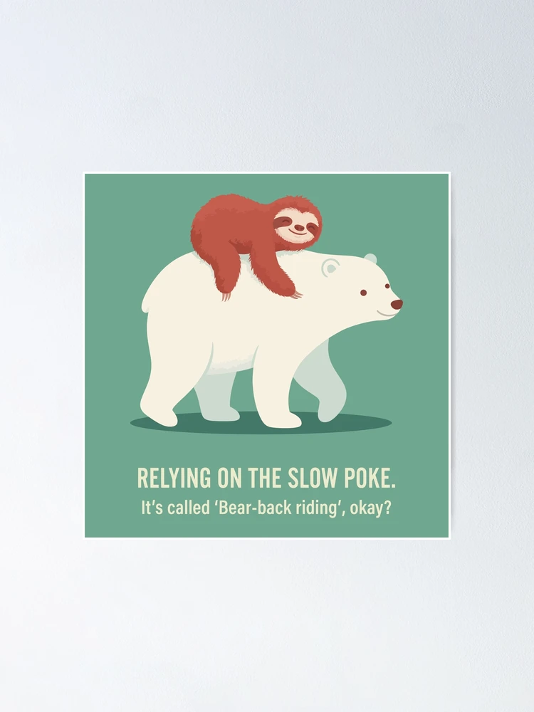 Thumbnail 1 of 3, Poster, Bear-Back Riding designed and sold by Amir Faysal.
