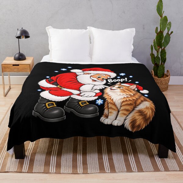 Item preview, Funny Maine Coon Cat Santa Boop Merry Chirstmas Mom Dad designed and sold by rafaeltto.