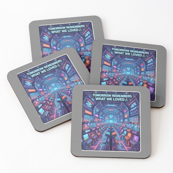 Item preview, Vast Futuristic Arcade Hall Glowing Abstract Game Machines designed and sold by KhAIa Reeve Art Studio.