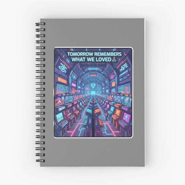 Item preview, Vast Futuristic Arcade Hall Glowing Abstract Game Machines designed and sold by KhAIa Reeve Art Studio.