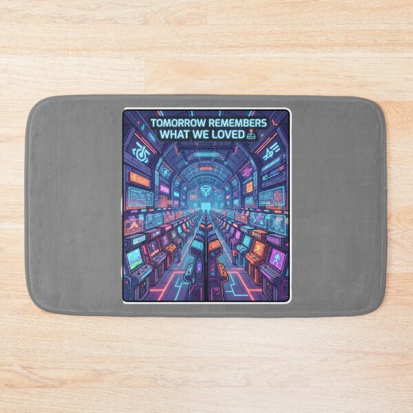 Item preview, Vast Futuristic Arcade Hall Glowing Abstract Game Machines designed and sold by KhAIa Reeve Art Studio.