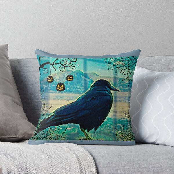 Item preview, Halloween Raven and Scary Pumpkins  designed and sold by oh-bi-me.