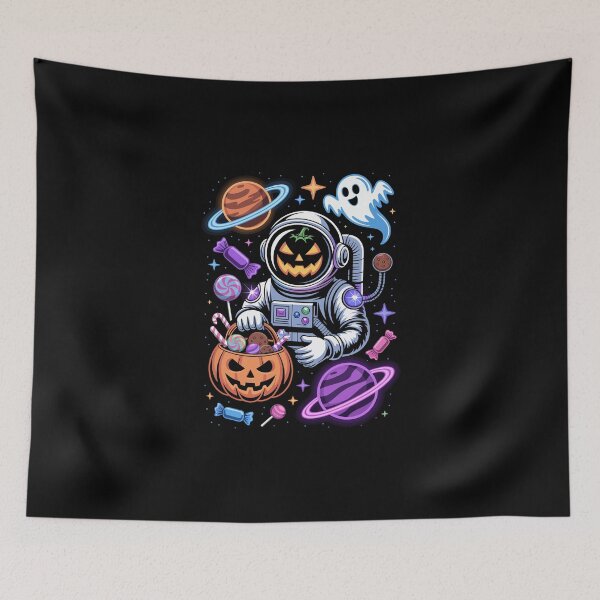 Item preview, Halloween Astronaut Pumpkin Jack O Lantern – Space Trick Or Treat Art designed and sold by jkrphoto.