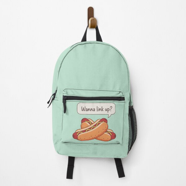 Item preview, Wanna Link Up Cute Hot Dogs Mustard Fast Food Pun designed and sold by Amir Faysal.