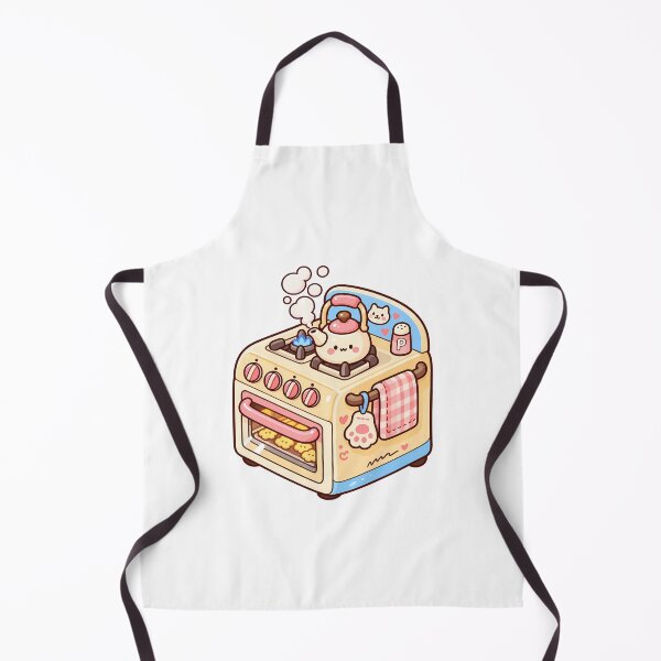 Item preview, Cute Kawaii Pastel Kitchen Stove with Teapot and Baking Cookies designed and sold by mumeaw.