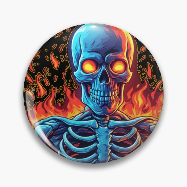 Item preview, Rise From Ashes Fiery Skeleton Motivational Dark Fantasy Art designed and sold by FusionCipher.