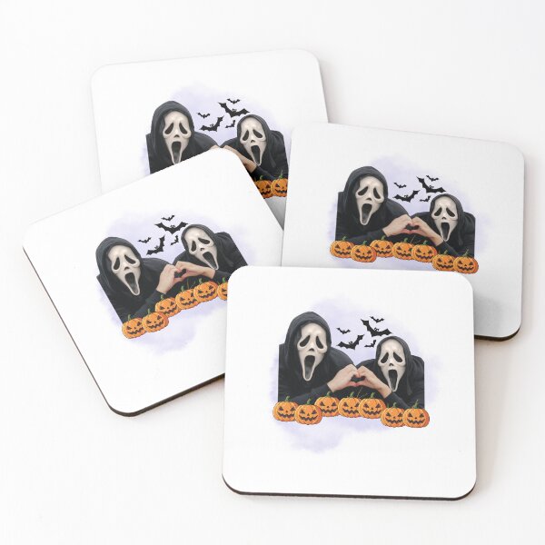 Item preview,  Spooky Halloween Couple Ghost Masks with Pumpkins – Scary Cute Design designed and sold by Palette _Vibes.