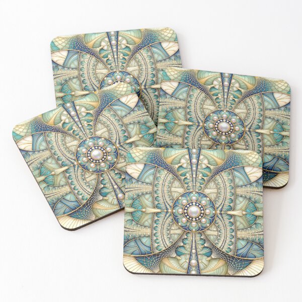 Item preview, Art Deco Ocean Pearl Geometric Mandala designed and sold by Frackxion.