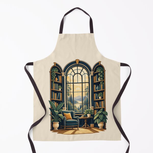 Item preview, Cozy Library Reading Nook – Arched Window Book Lover Illustration designed and sold by astersgraphics.