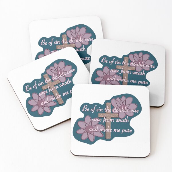 Item preview, Be From Sin the Double Cure Hymn Floral Purple Pink Teal designed and sold by HydrangeaDelMar.