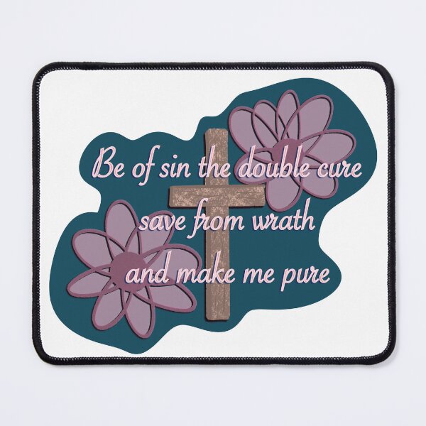 Item preview, Be From Sin the Double Cure Hymn Floral Purple Pink Teal designed and sold by HydrangeaDelMar.