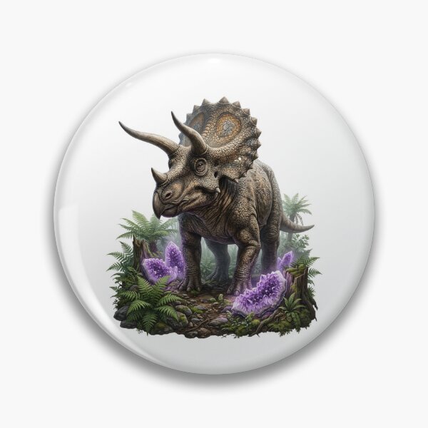 Item preview, Triceratops with Amethyst Crystals designed and sold by Chaoscience.