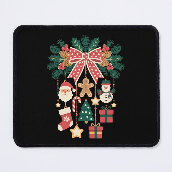 Item preview, Christmas Ornaments Garland – Cute Santa Snowman Holiday Art designed and sold by jkrphoto.