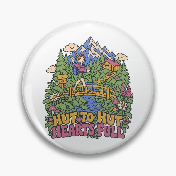 Item preview, Hut to Hut Hearts Full Mountain Hiking Adventure designed and sold by Summit Folk Studio.