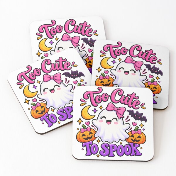 Item preview, Too Cute to Spook – Kawaii Ghost Halloween Pink Bow Design designed and sold by OB-Store.
