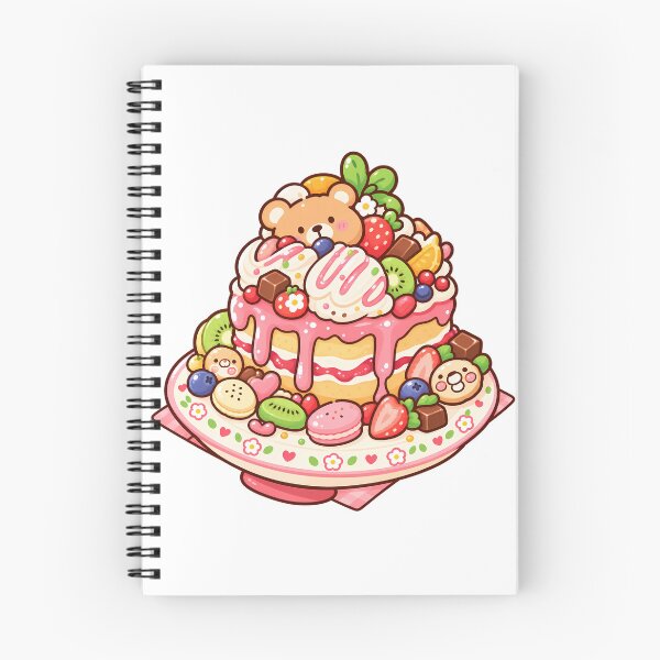 Item preview, Kawaii Teddy Bear Strawberry Cake Cute Pastel Dessert designed and sold by mumeaw.