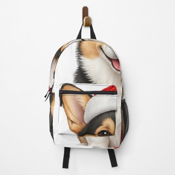 Item preview, Cute Tricolor Corgi Wearing Santa Hat Christmas Dog designed and sold by vekotpu.