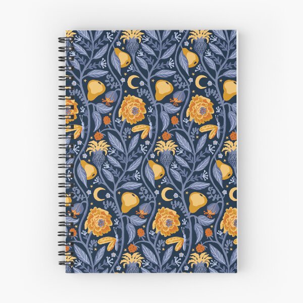 Item preview, Midnight Fruit Garden - Orange and Steel Blue designed and sold by kobyakov.