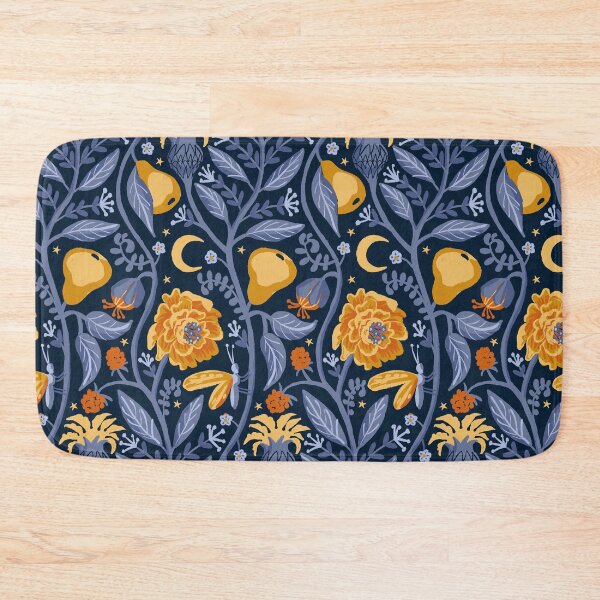 Item preview, Midnight Fruit Garden - Orange and Steel Blue designed and sold by kobyakov.