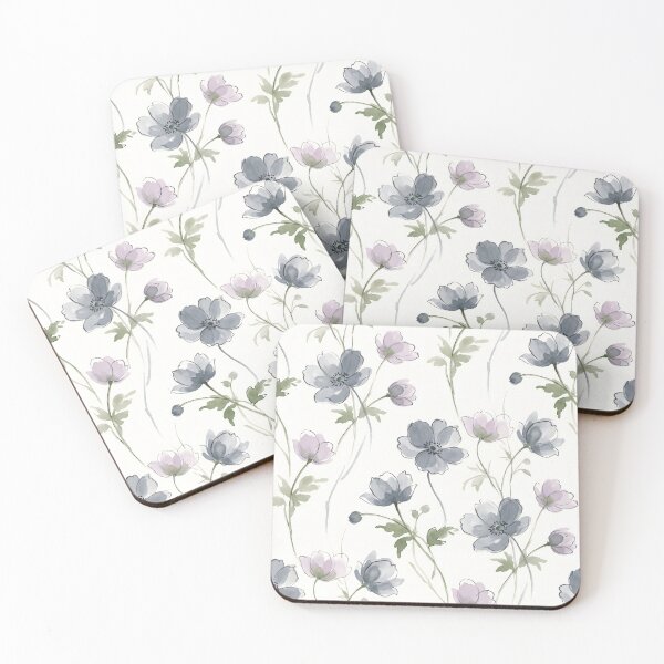 Item preview, Chinoiserie Ink Wash Anemone Botanical Design designed and sold by VelloomStore.