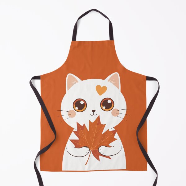 Item preview, Autumn White Cat With Maple Leaf designed and sold by jkrphoto.