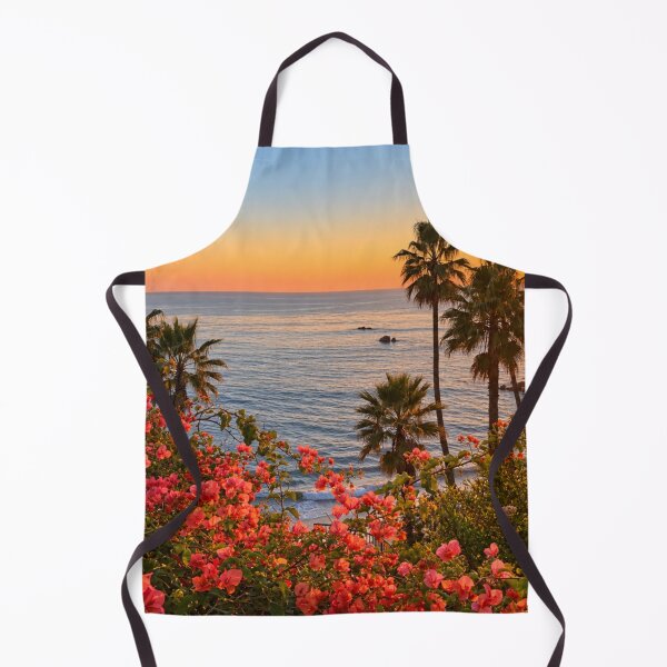 Item preview, Golden Ocean Sunset with Palms and Bougainvillea designed and sold by Kimberly Palmer.