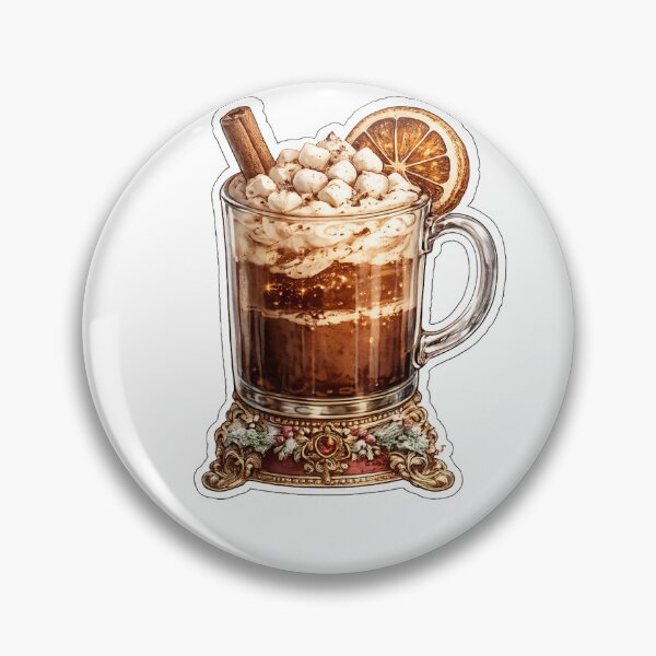 Item preview, "Aesthetic Christmas Hot Chocolate Sticker | Cozy Hygge Holiday Drink Sticker | Christmas Laptop Sticker" designed and sold by PawsAndpetalstudio.