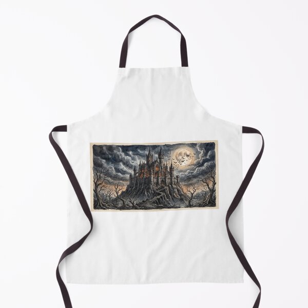 Item preview, Gothic Haunted Castle on a Rocky Peak at Night designed and sold by Thanabordee.
