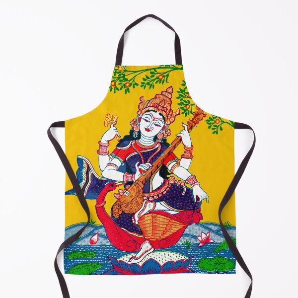 Item preview, Saraswati Playing Veena on Lotus Vintage designed and sold by Fani*.