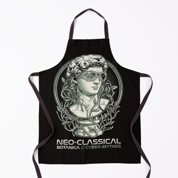 Item preview, Cyberpunk Greek Statue with Botanical Vines Design designed and sold by LayercraftArt.