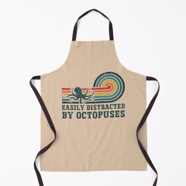 Item preview, Easily Distracted by Octopuses – Retro Vintage Ocean Sunset designed and sold by Dmetalx Art Apparel.