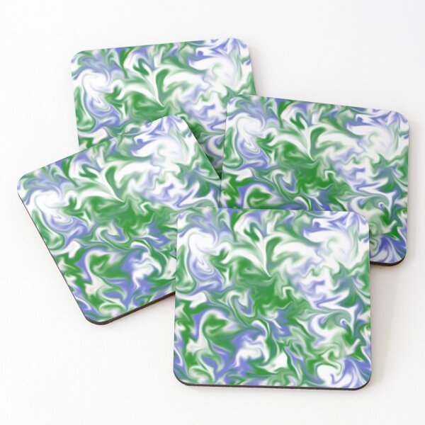 Item preview, Emerald & Indigo Marble Swirls designed and sold by wissal.studio.