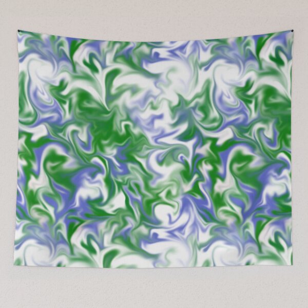 Item preview, Emerald & Indigo Marble Swirls designed and sold by wissal.studio.
