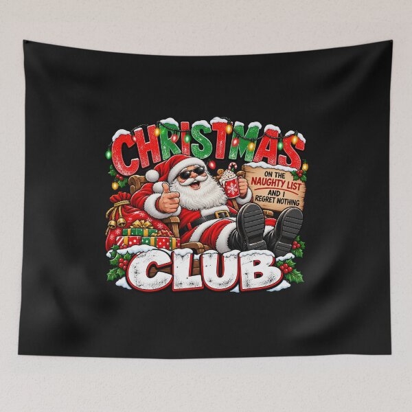 Item preview, Christmas Club Naughty List Santa – Funny Christmas designed and sold by Genius Geek.