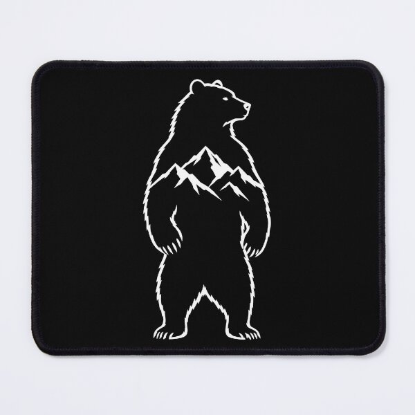 Item preview, Negative Space Bear Mountain Silhouette Minimalist Line Art designed and sold by DesignsDominus.