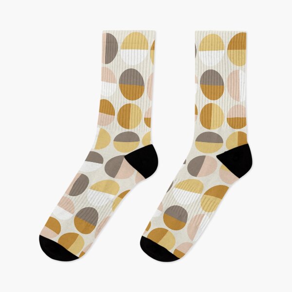 Item preview, Modern Dots in Mustard, Grey, and Blush designed and sold by Kelly Dietrich Mandalas & Colorful Patterns.
