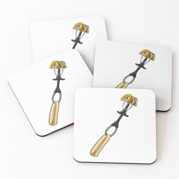 Artikelvorschau, Gelbe/Goldene Klemmkeile für Felsklettern entworfen und verkauft von WiredNutDesign.