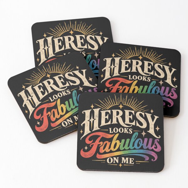 Item preview, Heresy Looks Fabulous on Me – Queer Christian Pride designed and sold by BlindCatCreative.