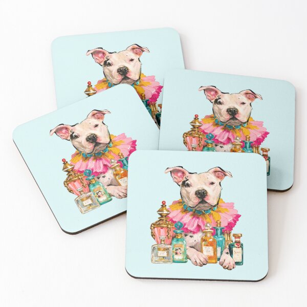 Item preview, Pit Bull Vintage Perfume Bottles Glam Painted Illustration designed and sold by joannejgg.