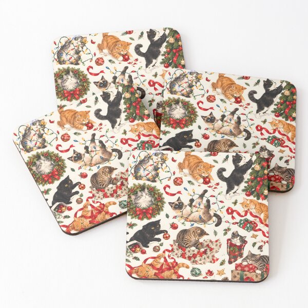 Item preview, Christmas Cat Mischief: Playful Kittens and Holiday Ribbons Pattern designed and sold by Sybille-Yates.