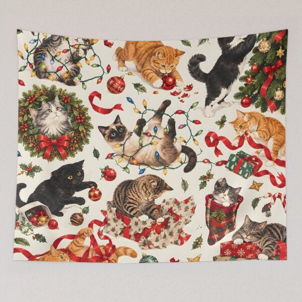 Item preview, Christmas Cat Mischief: Playful Kittens and Holiday Ribbons Pattern designed and sold by Sybille-Yates.