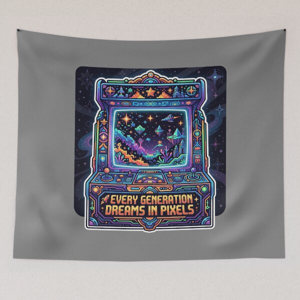 Item preview, Monumental Luminous Pixel Portal Infinite Space Gateway Art designed and sold by KhAIa Reeve Art Studio.