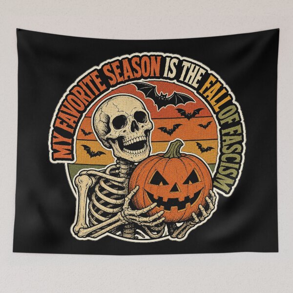 Item preview, My Favorite Season Is The Fall Of Fascism Retro Halloween designed and sold by BeardWave.